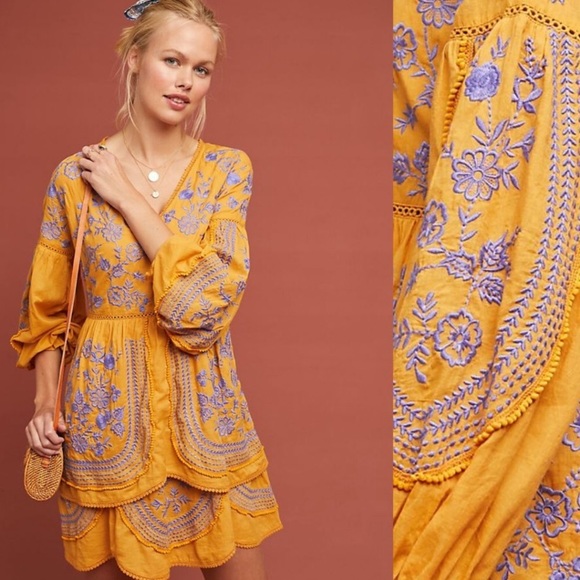 Anthropologie Dresses & Skirts - Anthropologie Lissette embroidered tunic dress